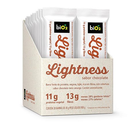 BARRA LIGHTNESS CHOCOLATE 20 X 45G BIO2