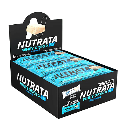 BARRA WHEY GREGO BEIJINHO 12 X 40G NUTRATA