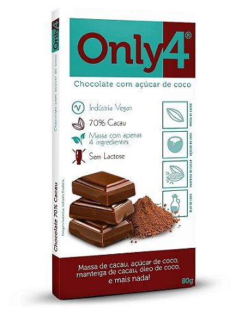 CHOCOLATE INTENSO 70% 6 X 80G ONLY4