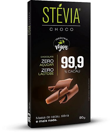 CHOCOLATE INTENSO 99,9% 6 X 80G STEVIACHOCO