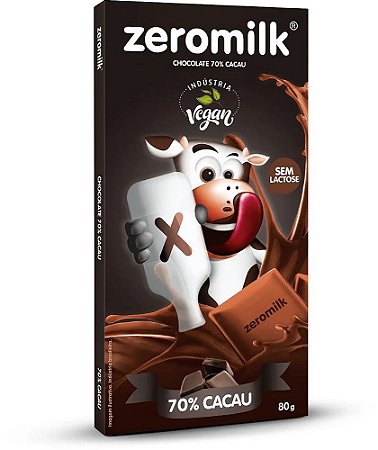 CHOCOLATE INTENSO 70% 6 X 80G ZEROMILK