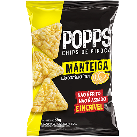 CHIPS POPPS MANTEIGA 35G ROOTS TO GO