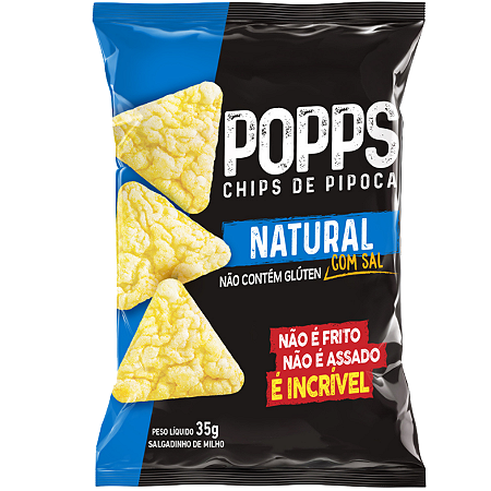 CHIPS POPPS NATURAL 35G ROOTS TO GO