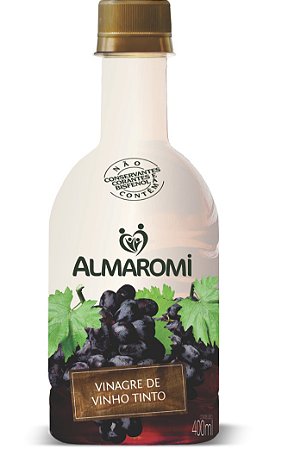 VINAGRE VINHO TINTO PET 400ML ALMAROMI