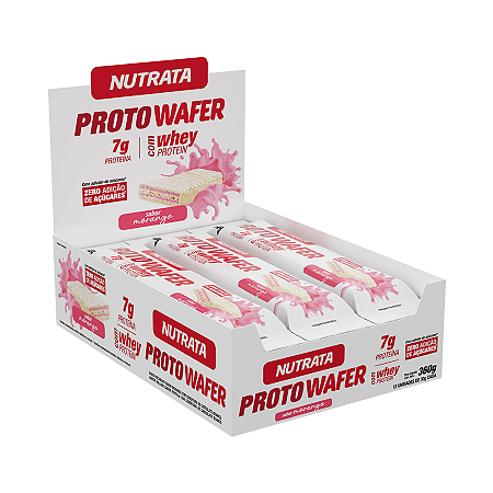 BARRA PROTO WAFER MORANGO 12 X 30G NUTRATA