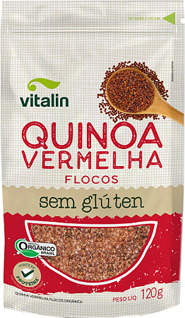 QUINOA VERMELHA FLOCOS ORGANICO 120G VITALIN