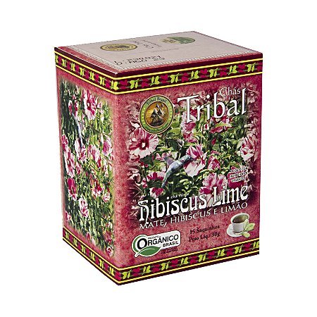CHA ORGANICO ERVA MATE HIBISCUS LIME 15 X 2G TRIBAL
