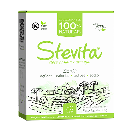 ADOCANTE EM PO SACHE 50 X 0,6G STEVITA