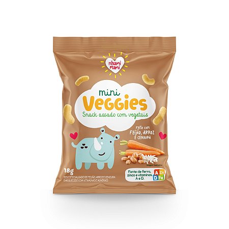MINI VEGGIES ARROZ CENOURA FEIJAO 18G NHAMI MAMI