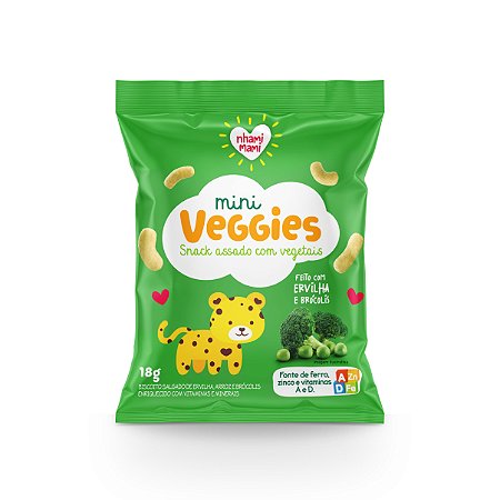MINI VEGGIES ERVILHA BROCOLIS 18G NHAMI MAMI
