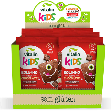 BOLINHO KIDS CHOCOLATE 8 X 30G VITALIN