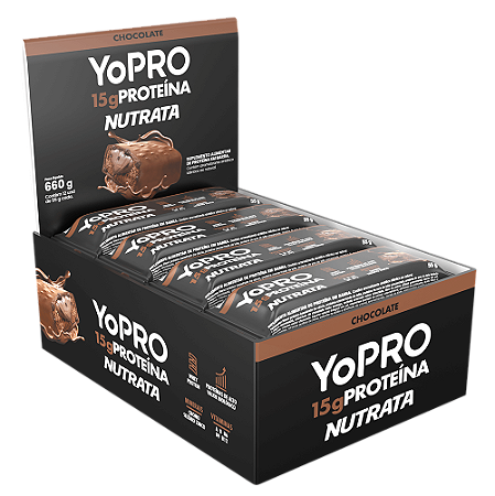 BARRA YOPRO CHOCOLATE 12 X 40G NUTRATA
