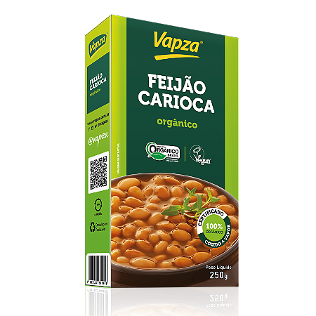 FEIJAO CARIOCA ORGANICO 250G VAPZA