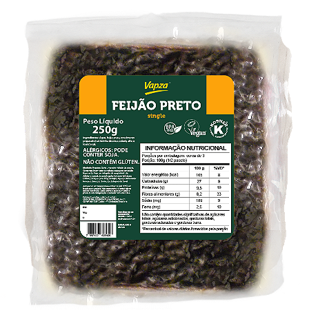 SINGLE FEIJAO PRETO 250G VAPZA