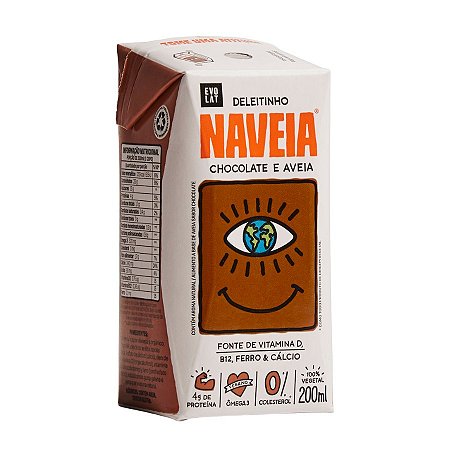 BEBIDA DE AVEIA DELEITINHO CHOCOLATE 200ML NAVEIA