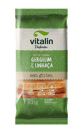 PAO DE FORMA GERGELIM LINHACA 300G VITALIN