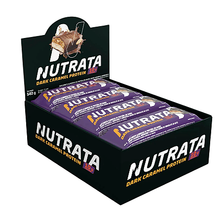 BARRA CARAMEL PROTEIN DARK 12 X 45G NUTRATA