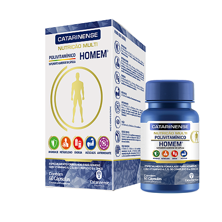 POLIVITAMINICO HOMEM CAT MULTI 60 CPS CATARINENSE