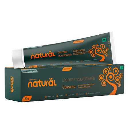 CREME DENTAL NATURAL CRAVO CURCUMA E MELALEUCA 80G ON