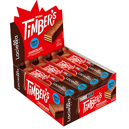 TIMBERS WAFER AO LEITE ZERO 12 X 27G LACIELLA