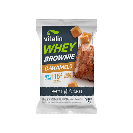 BROWNIE CARAMELO ZERO WHEY 8 X 35G VITALIN