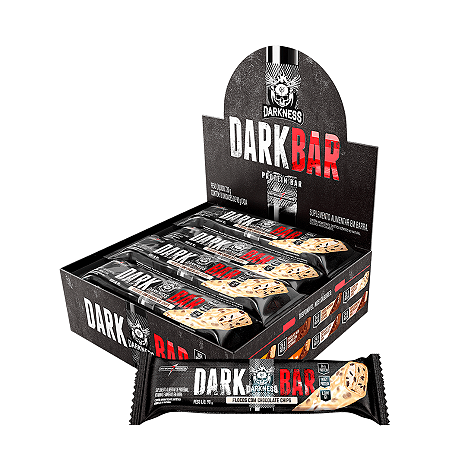 BARRA DARK FLOCOS C/ CHIPS DE CHOCOLATE 8 X 90G DARKNESS