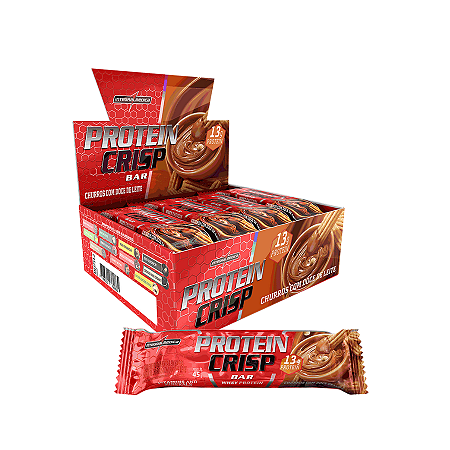 BARRA PROTEIN CRISP CHURROS C/ DOCE DE LEITE 12 X 45G INTEGRALMEDICA