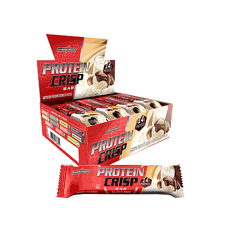 BARRA PROTEIN CRISP LEITE EM PO C/ CREME DE AVELA 12 X 45G INTEGRALMEDICA