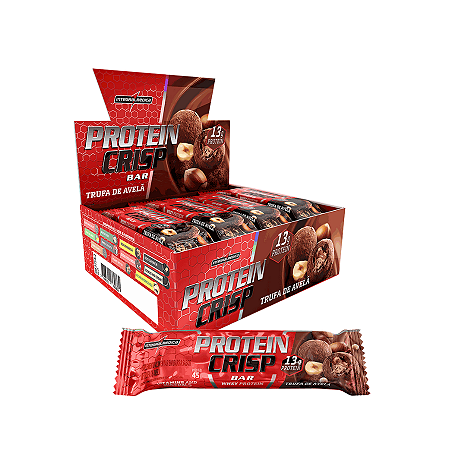 BARRA PROTEIN CRISP TRUFA DE AVELA 12 X 45G INTEGRALMEDICA