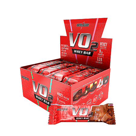 BARRA VO2 WHEY CHOCOLATE 12 X 30G INTEGRALMEDICA