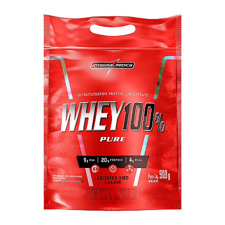 WHEY 100% PURE COOKIES'N CREAM POUCH 900G INTEGRALMEDICA