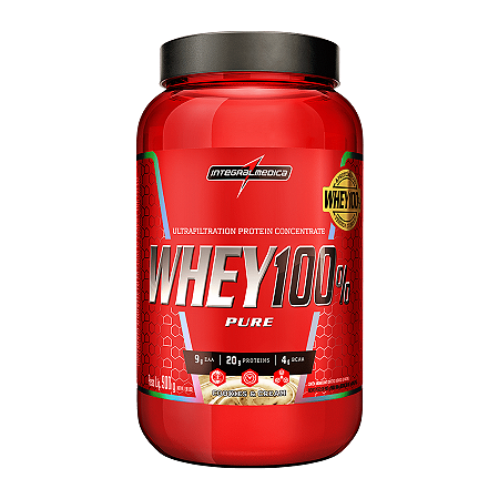 WHEY 100% PURE COOKIES'N CREAM POTE 900G INTEGRALMEDICA