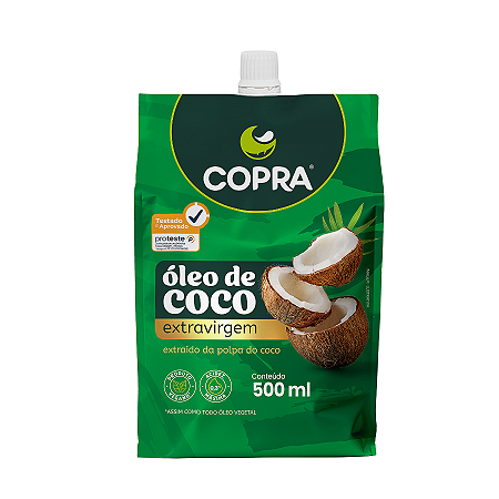 OLEO DE COCO EXTRA VIRGEM POUCH 500ML COPRA