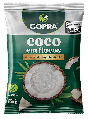 COCO EM FLOCOS INTEGRAL 100G COPRA
