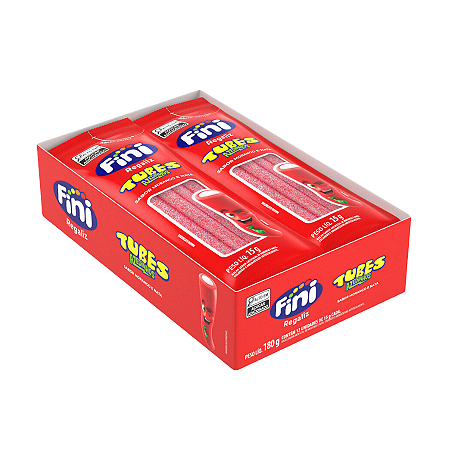 TUBES MORANGO AZEDINHO 12X15G FINI