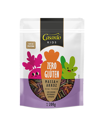 MASSA ARROZ PENNE KIDS 200G CASARAO