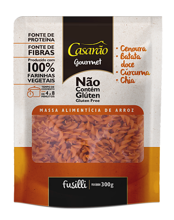 MASSA ARROZ FUSILLI CENOURA 300G CASARAO