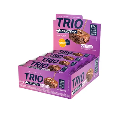 BARRA + PROTEIN BROWNIE 12X40G TRIO