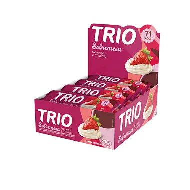 BARRA SOBREMESA MORANGO E CHANTILLY 12 X 20G TRIO