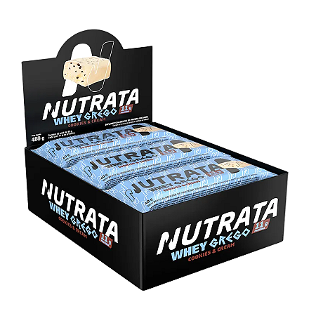 BARRA WHEY GREGO COOKIES'N CREAM 12 X 40G NUTRATA