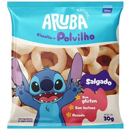 BISCOITO POLVILHO STITCH SALGADO 30G ARUBA