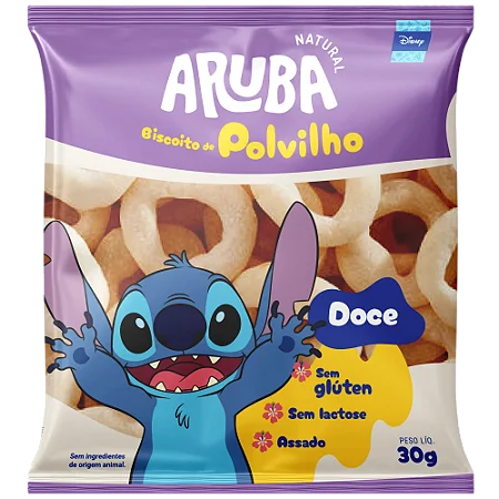 BISCOITO POLVILHO STITCH DOCE 30G ARUBA