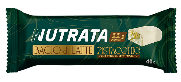 BARRA WHEY GREGO PISTACHE BACIO DI LATTE 12 X 40G NUTRATA