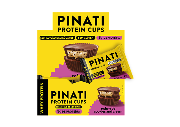 PROTEIN CUPS COOKIES AND CREAM 18 X 21G PINATI