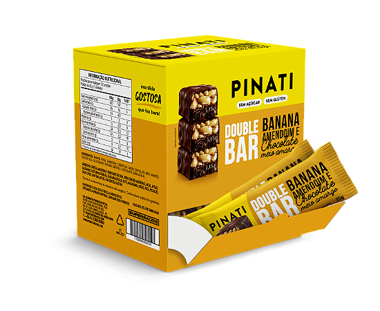 BARRA DOUBLE BAR BANANA 32 X 35G PINATI