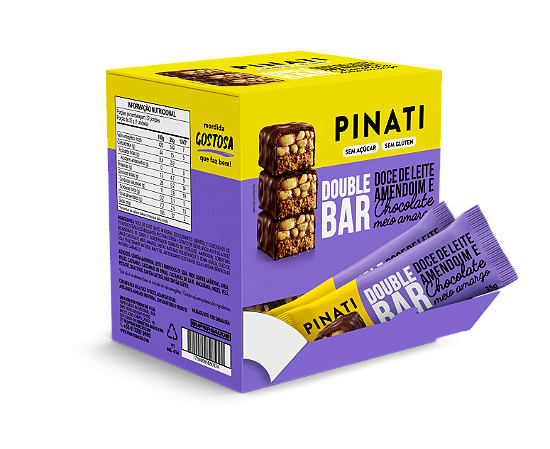 BARRA DOUBLE BAR DOCE DE LEITE 32 X 35G PINATI