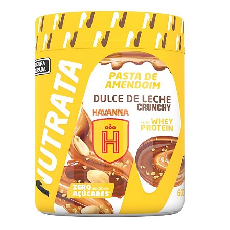 PASTA DE AMENDOIM PROTEICA HAVANNA CRUNCH 600G NUTRATA