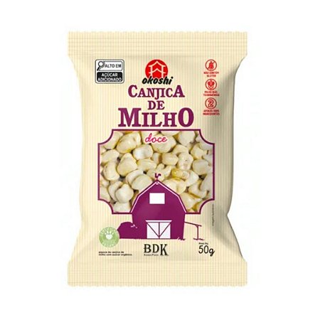 CANJICA DE MILHO COM ACUCAR ORGANICO 50G OKOSHI
