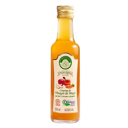VINAGRE DE MACA MEL CURCUMA E GENGIBRE 250ML SAO FRANCISCO
