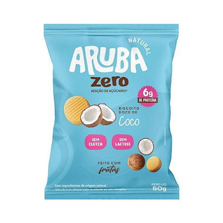 BISCOITO DOCE ZERO COCO 50G ARUBA